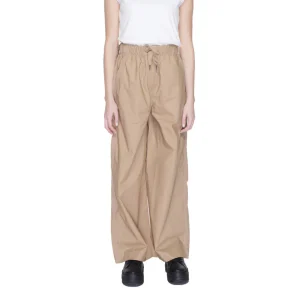 Blauer Pantaloni Donna Beige Monocromo Zip e Bottone 100% Cotone Primavera/Estate 24SBLDP01257