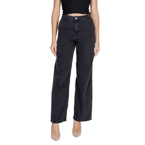 Jacqueline De Yong Jeans Donna Neri con Zip Bottone Tasche Anteriori Posteriori in Cotone 64% Poliestere 32% Viscosa 4% Autunno/Inverno 15327172