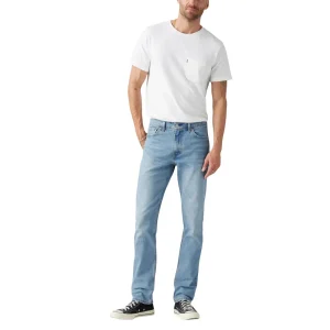 Levis® Jeans Uomo Azzurri in Cotone 79% Poliestere 20% Elastan 1% con Zip e Bottone Tasche Anteriori e Posteriori 04511-4781