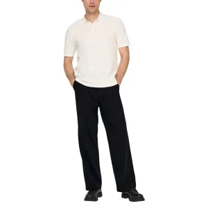 Only & Sons Pantaloni Uomo Nero Poliestere Viscosa Elastan Autunno Inverno 22029182