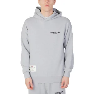 Underclub Felpa Cappuccio Uomo Grigia Maniche Lunghe Cotone 100% 23IUC80040